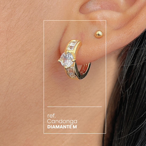 Candonga Diamante M en oro laminado 18k