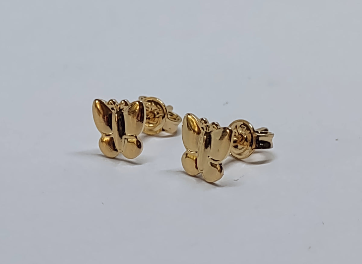 Topo Mariposa en oro laminado 18K