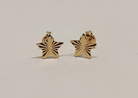 Topo estrella diamantada en oro laminado 18K