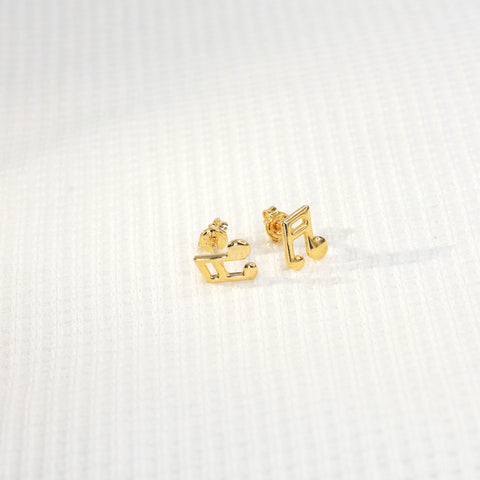 Topo Nota Musical en oro laminado 18K