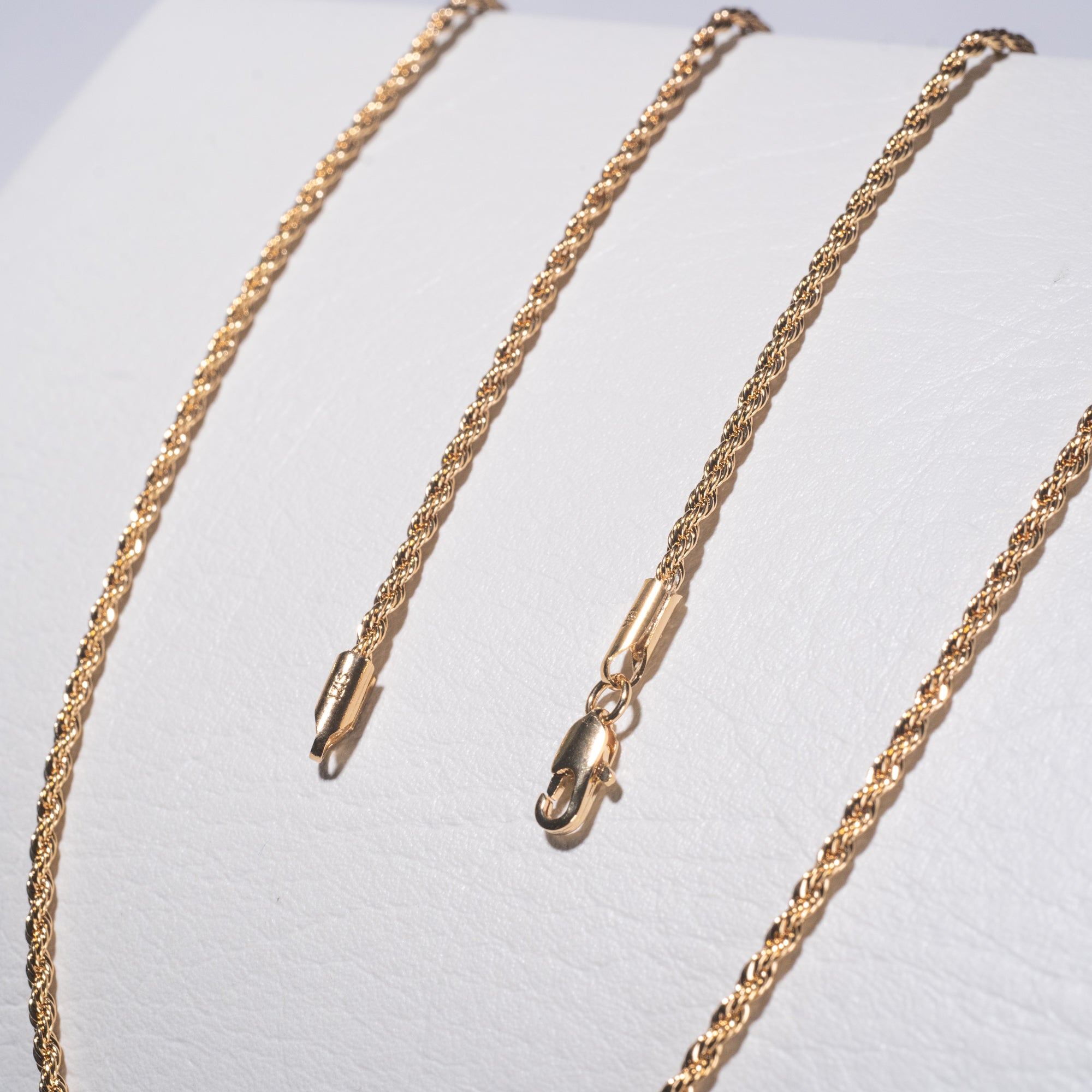 Cadena cordón en Oro laminado 18k para Caballero