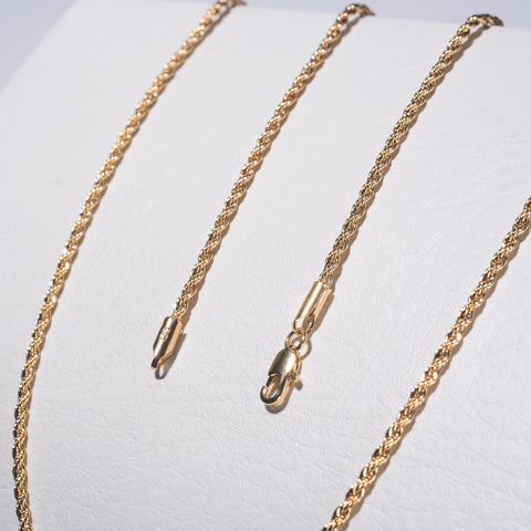 Cadena cordón en Oro laminado 18k para Caballero
