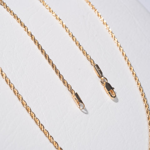 Cadena cordón en Oro laminado 18k para Caballero