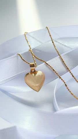 Dije Corazón Cóncavo M en oro laminado 18k