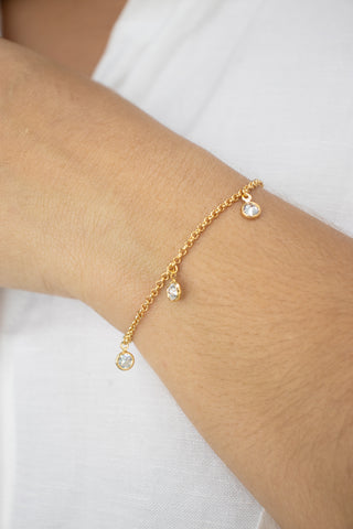 Pulsera 3 circones en Oro laminado 18k para Dama