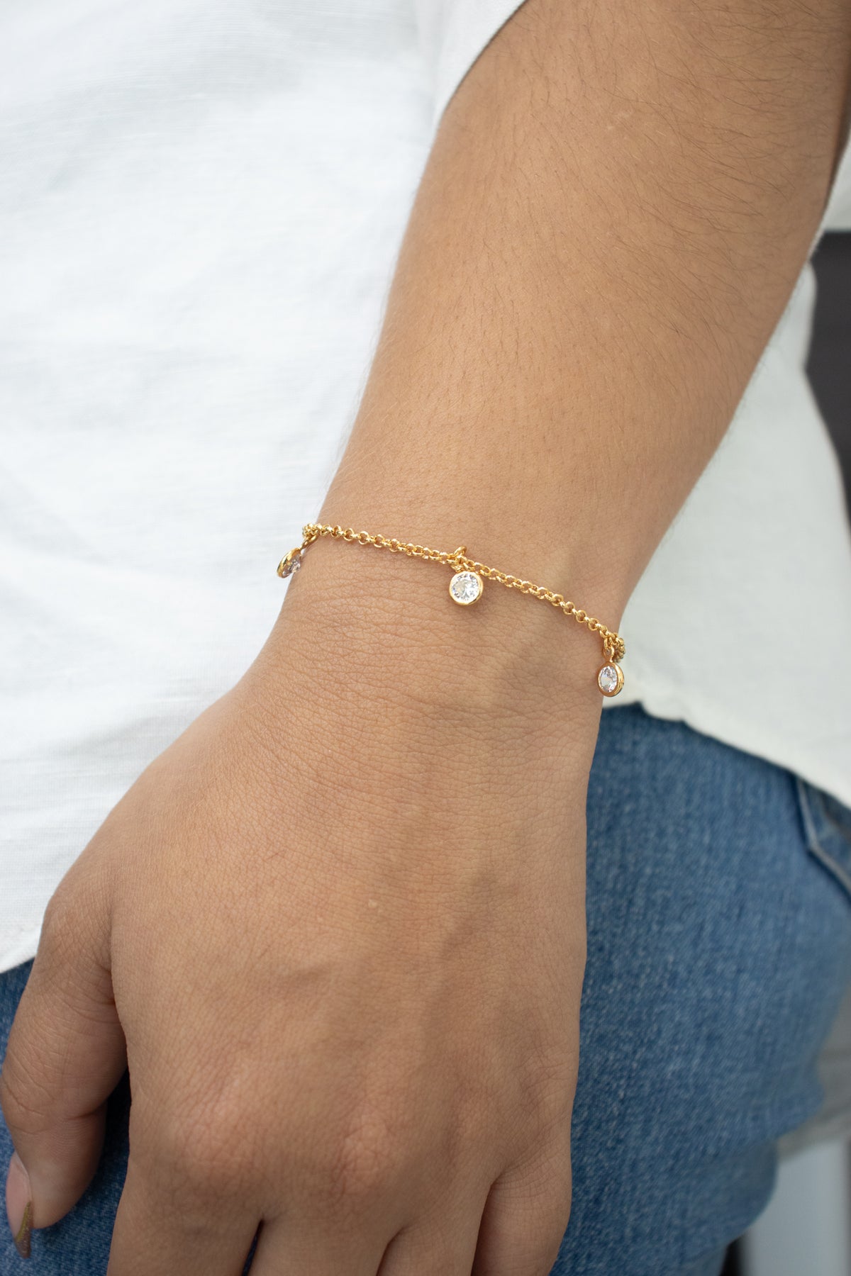 Pulsera 3 circones en Oro laminado 18k para Dama