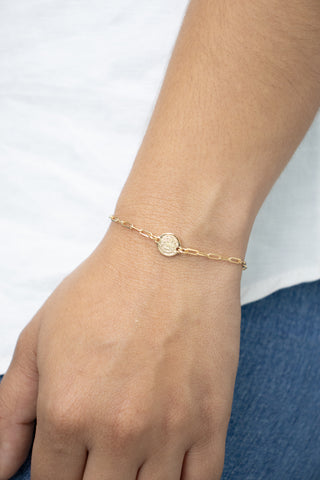 Pulsera San benito en Oro laminado 18k para Dama