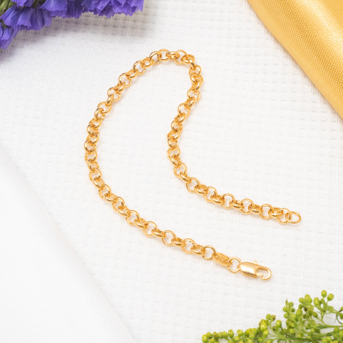 Pulsera ojitos en Oro laminado 18k para Dama