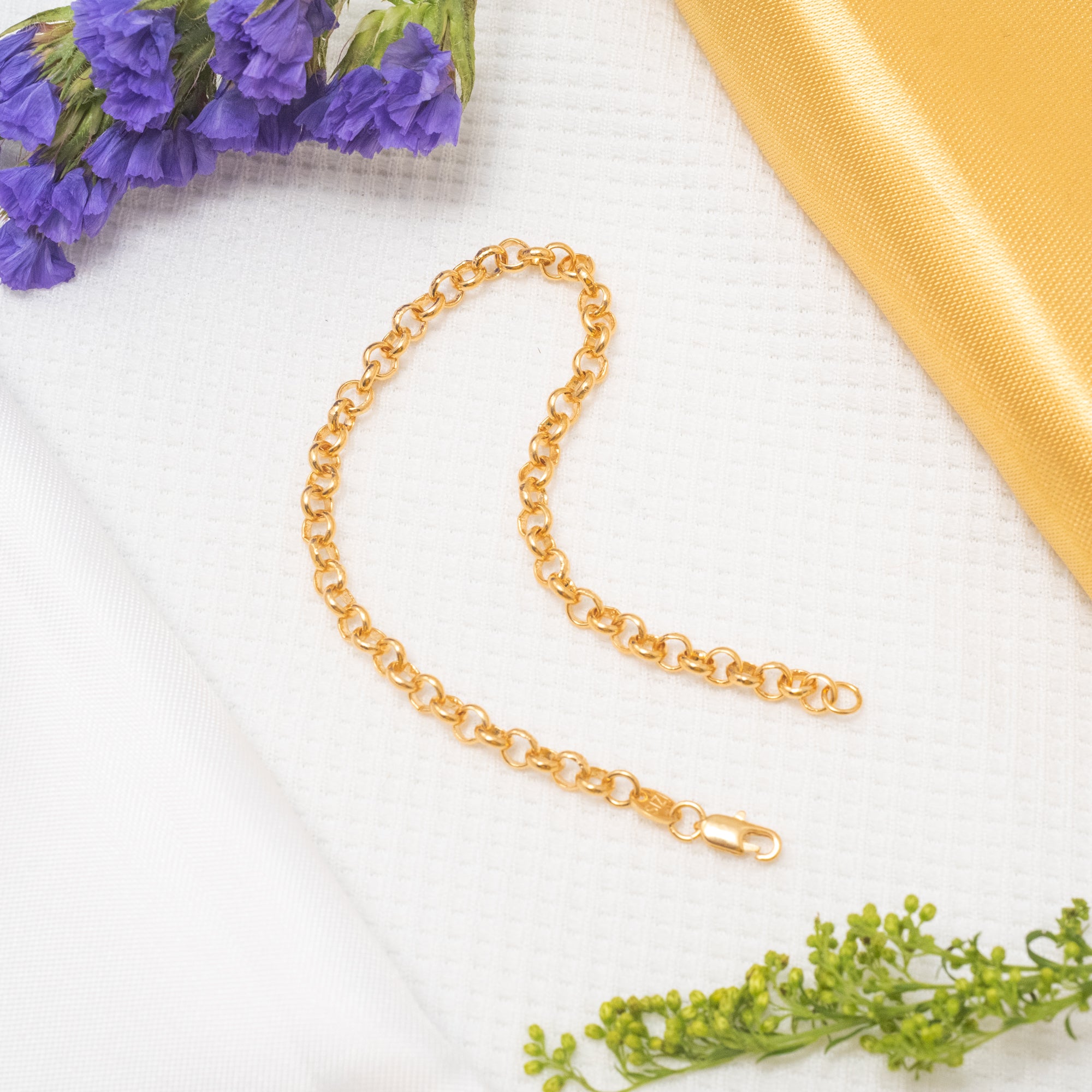 Pulsera ojitos en Oro laminado 18k para Dama