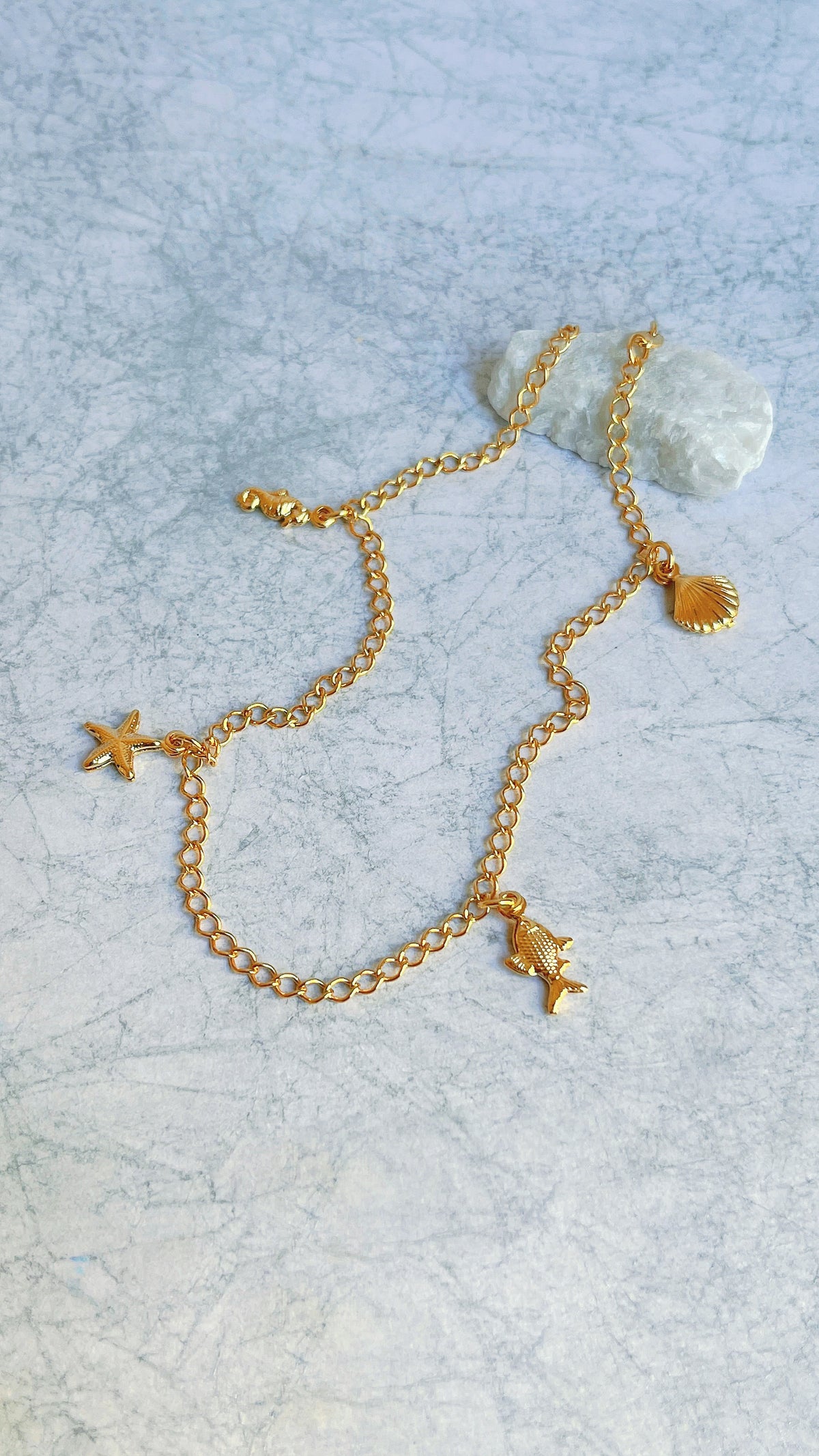 Tobillera Mar en Oro laminado 18k para dama